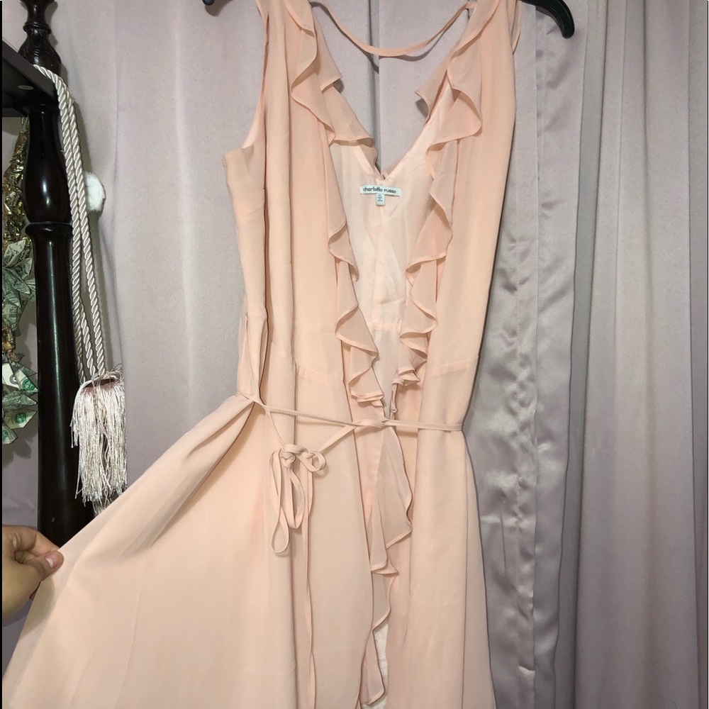 Blush Ruffle Wrap Dress - Picture 4 of 7
